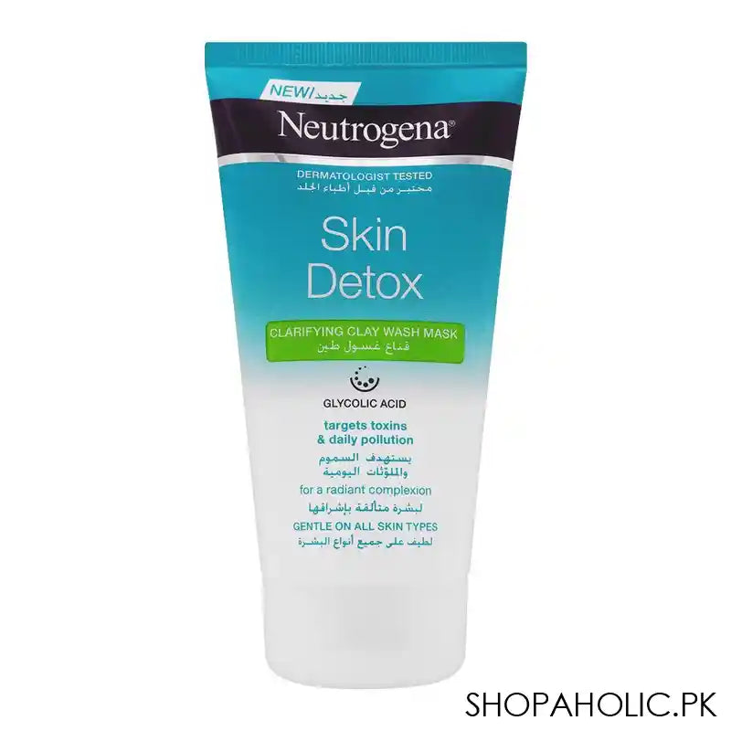 Neutrogena Skin Detox Clarifying Clay Wash Mask, All Skin Types, 150ml - Main Image