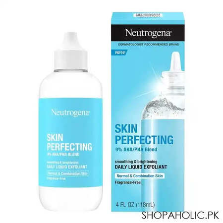 neutrogena skin perfecting smoothing & brightening daily liquid exfoliate, 118ml main image