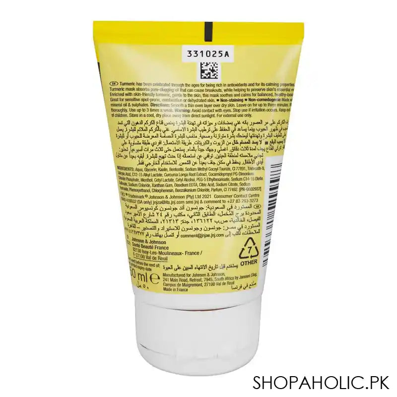 Neutrogena Soothing Clear Turmeric Mask, Oils & Sulphates Free, 50ml - Image 2