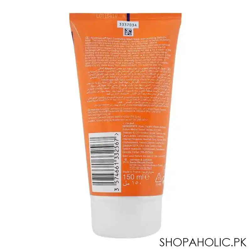 neutrogena spot controlling face wash/mask, oil free image2