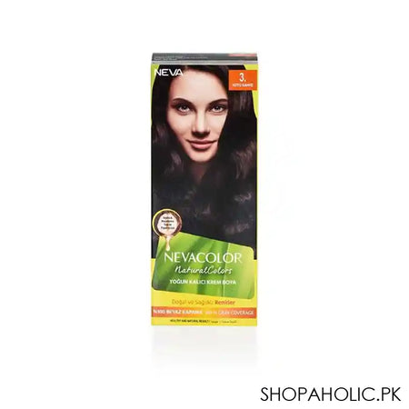 Neva Hair Color, 50ml, Kit Pack No. 3 Dark Brown - Main Image