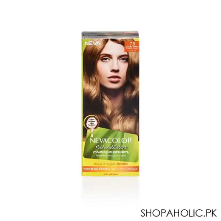 Neva Hair Color, 50ml, Kit Pack No. 7.3 Caramel Blonde - Image 4