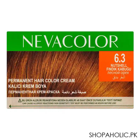 Neva Hair Color Kit, 100% Gray Coverage, Vegan, 50ml, 6.3 Nutshell - Image 4