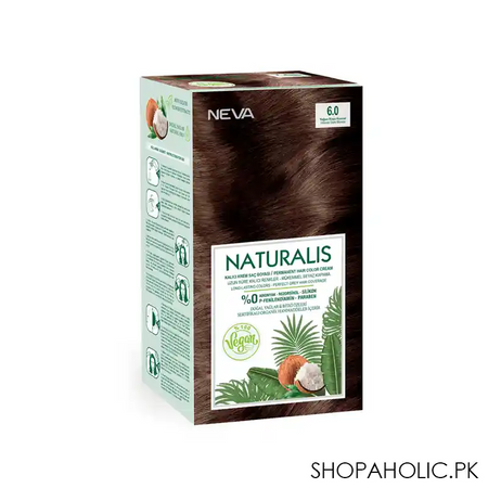 Neva Naturalis Hair Color, 60ml, Kit Pack No. 6.0 Intense Dark Blonde - Image 3