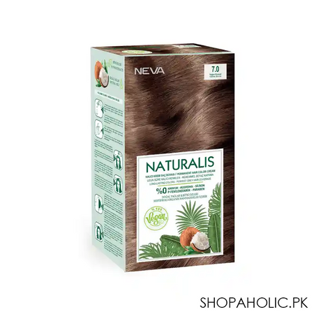 Neva Naturalis Hair Color, 60ml, Kit Pack No. 7.0 Intense Blonde - Image 2