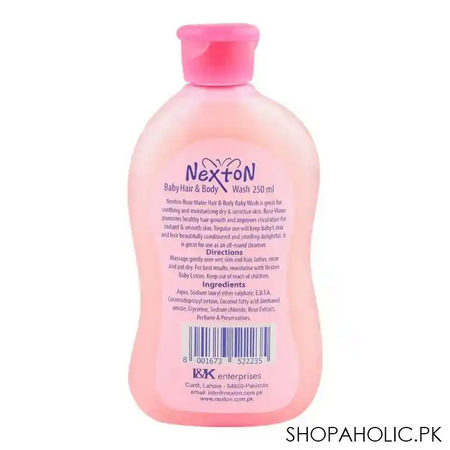 nexton 3 in 1 baby hair & body wash, shampoo & conditioner, 250ml image2