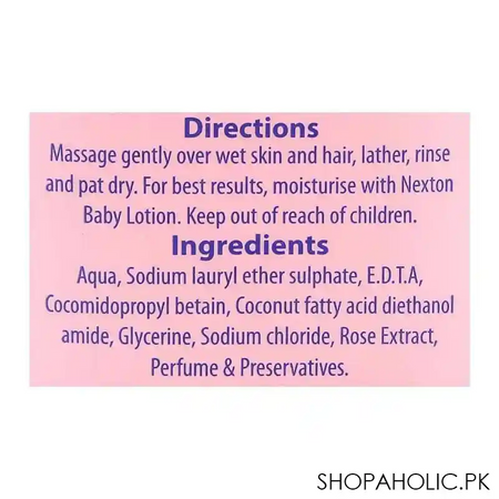 nexton 3 in 1 baby hair & body wash, shampoo & conditioner, 250ml image3