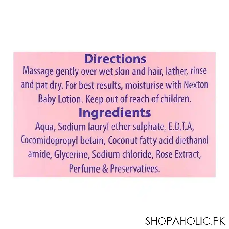 nexton 3 in 1 baby hair & body wash, shampoo & conditioner, 250ml image3
