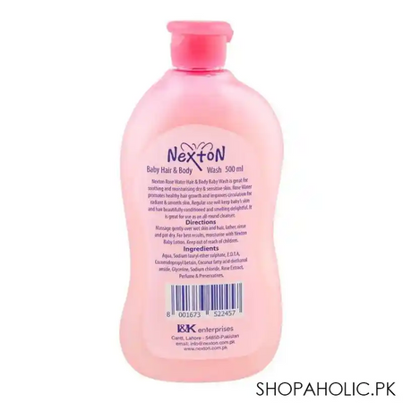 nexton 3 in 1 baby hair & body wash, shampoo & conditioner, 500ml image2