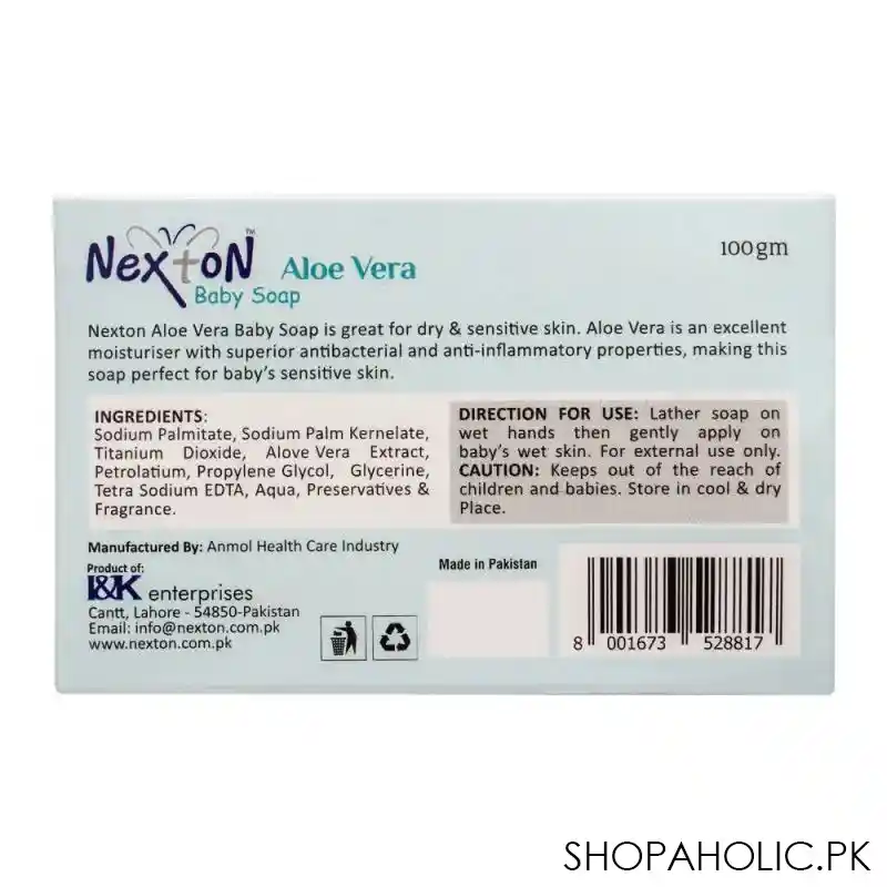 nexton aloe vera baby soap, 100g image2