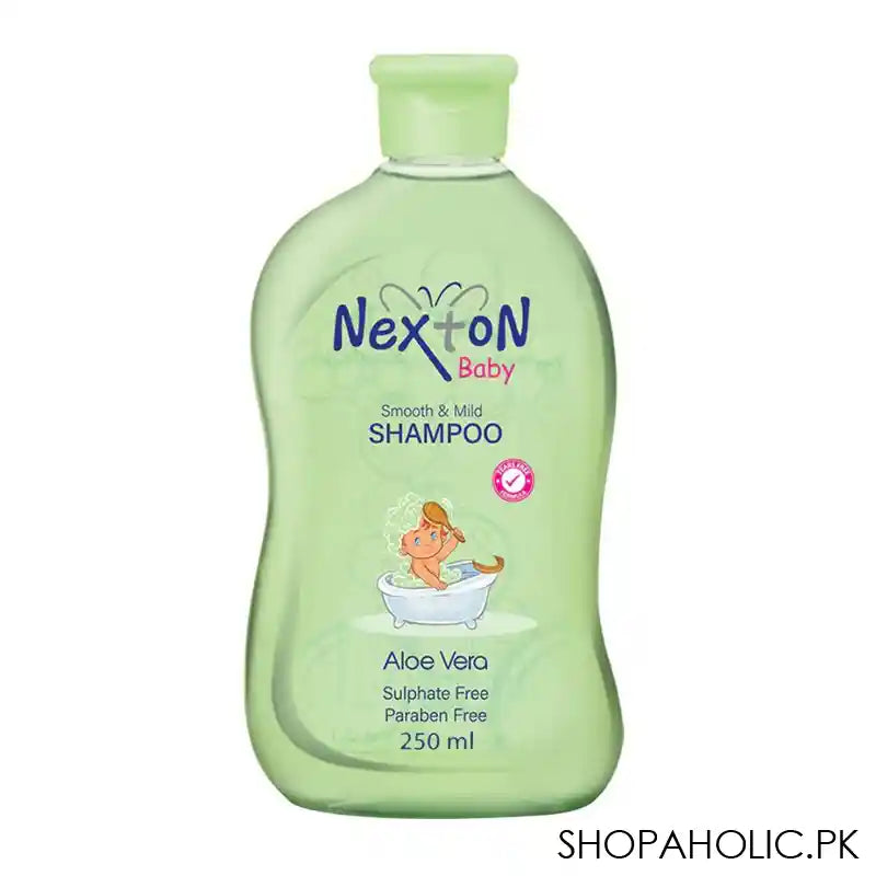 Nexton Aloe Vera Sulphate Free Smooth & Mild Shampoo, 250ml - Main Image