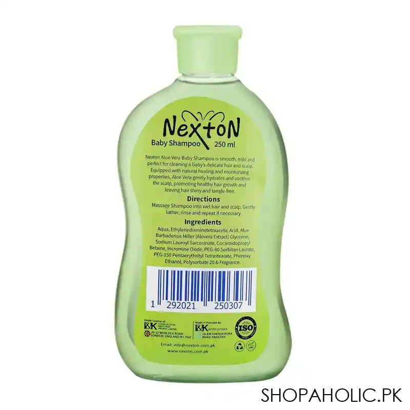 Nexton Aloe Vera Sulphate Free Smooth & Mild Shampoo, 250ml - Image 2