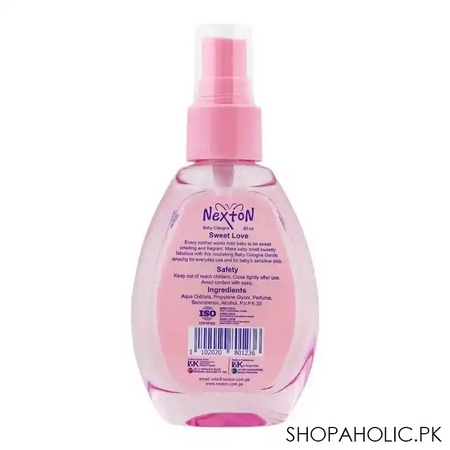 nexton baby sweet love baby cologne, 80ml image2