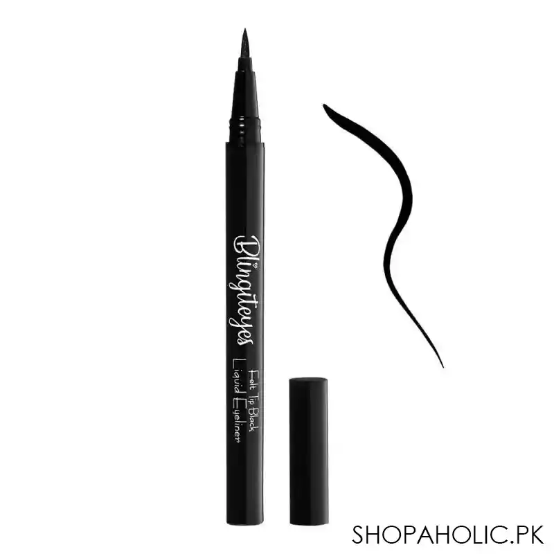 nh bling bling it eyes felt tip black liquid eyeliner, black main image