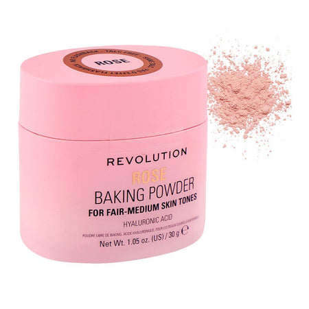 Makeup Revolution Rose Baking Powder, Hyaluronic Acid, 30g - Main Image