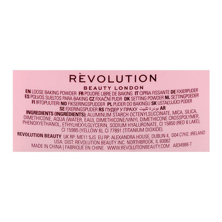 Makeup Revolution Rose Baking Powder, Hyaluronic Acid, 30g - Image 3