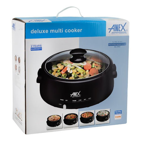 Anex Deluxe Multi Cooker, 1350W, 220-240V, 4 Liters, Black, AG-2022 - Image 2