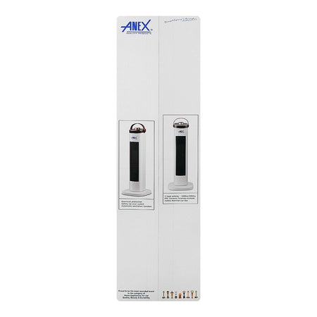 Anex Deluxe Fan Heater, 2000W, 220-240V, White, AG-5016 - Image 3