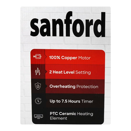 Sanford 3-In-1 Wall Mount Room Heater, 2000W, 220-240V, SF1221RH - Image 3