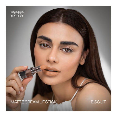 ZERO Makeup Matte Cream Lipstick, Biscuit, 4.5g - Image 3