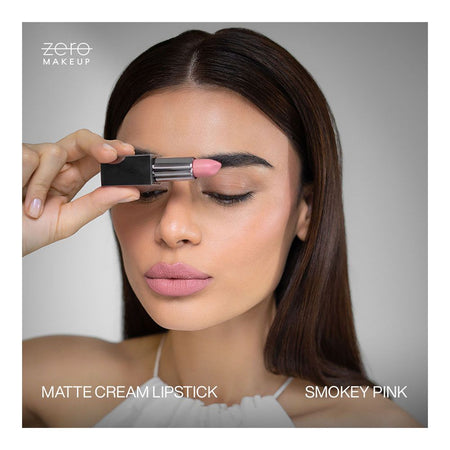 ZERO Makeup Matte Cream Lipstick, Smokey Pink, 4.5g - Image 3