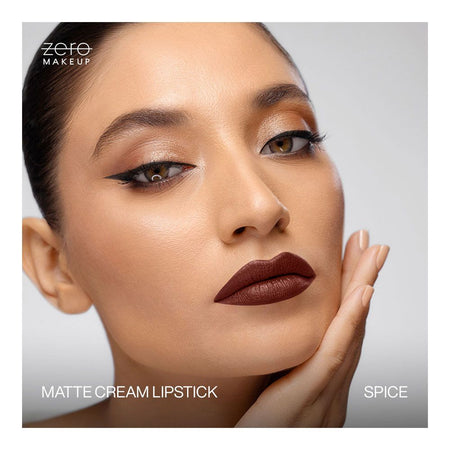 ZERO Makeup Matte Cream Lipstick, Spice, 4.5g - Image 3