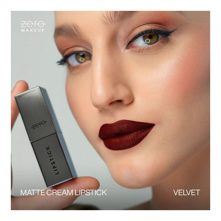 ZERO Makeup Matte Cream Lipstick, Velvet, 4.5g - Image 3