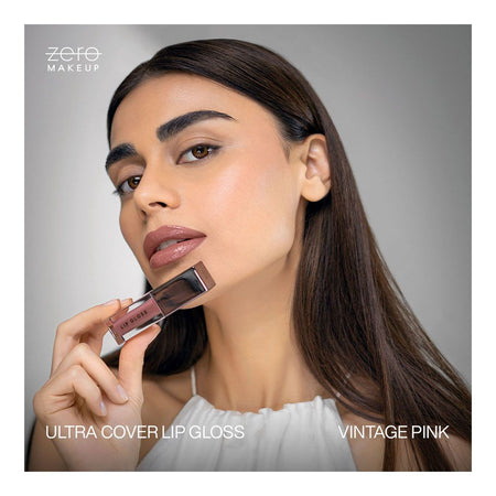 ZERO Makeup Ultra Cover Lip Gloss, Vintage Pink, 4.8ml - Image 3