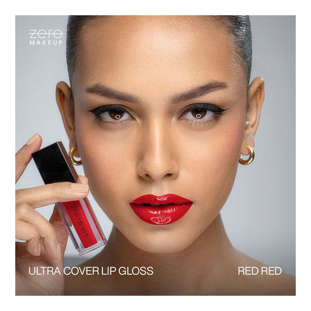 ZERO Makeup Ultra Cover Lip Gloss, Red Red, 4.8ml - Image 3