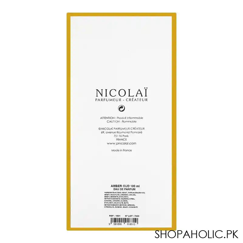 Nicolai Amber Oud, Eau de Parfum, For Men & Women, 100ml - Image 3