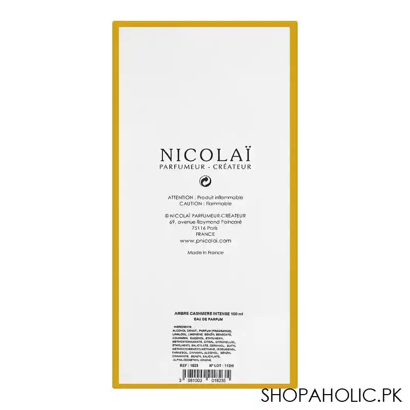 Nicolai Ambre Cashmere Intense, Eau de Parfum, For Men & Women, 100ml - Image 2