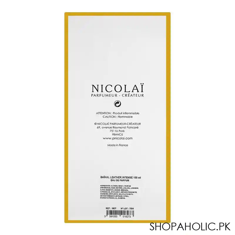 Nicolai Baikal Leather Intense, Eau de Parfum, For Men & Women, 100ml - Image 3