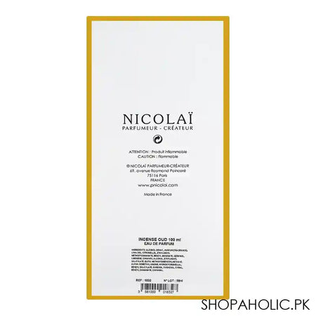 Nicolai Incense Oud, Eau de Parfum, For Men & Women, 100ml - Image 3