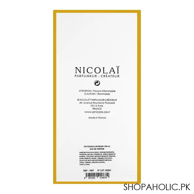 Nicolai Patchouli Intense, Eau de Parfum, For Men & Women, 100ml - Image 2