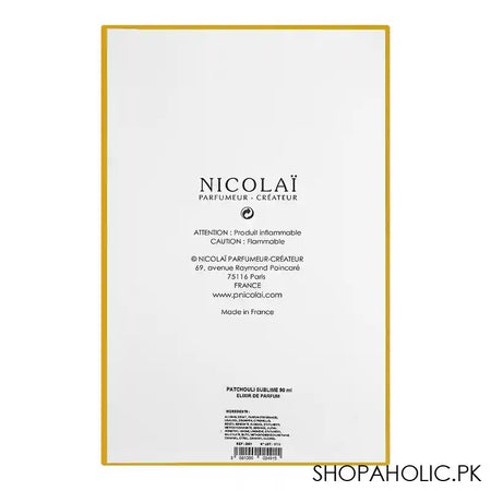 Nicolai Patchouli Sublime, Elixir De parfum, For Men & Women, 90ml - Image 3