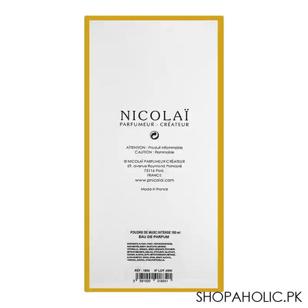Nicolai Poudre De Musc Intense, Eau de Parfum, For Men & Women, 100ml - Image 3