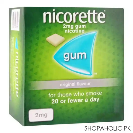 nicorette original flavour gum, 2g, 1 strip (15 tablets) main image