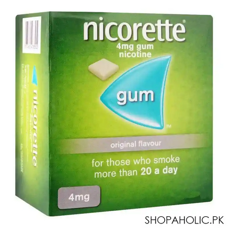 nicorette original flavour gum, 4g, 1 strip (15 tablets) main image