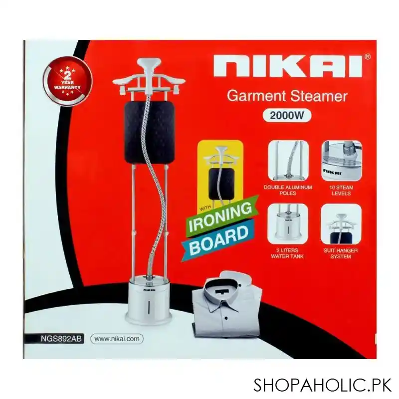 nikai garment steamer, with ironing board, 2000w, ngs892ab image4
