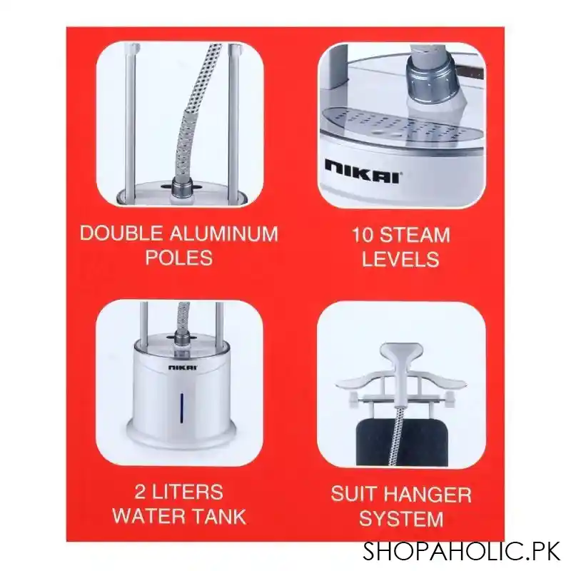 nikai garment steamer, with ironing board, 2000w, ngs892ab image5