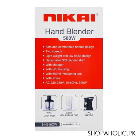 nikai hand blender set, 500w, nh 919cw image3