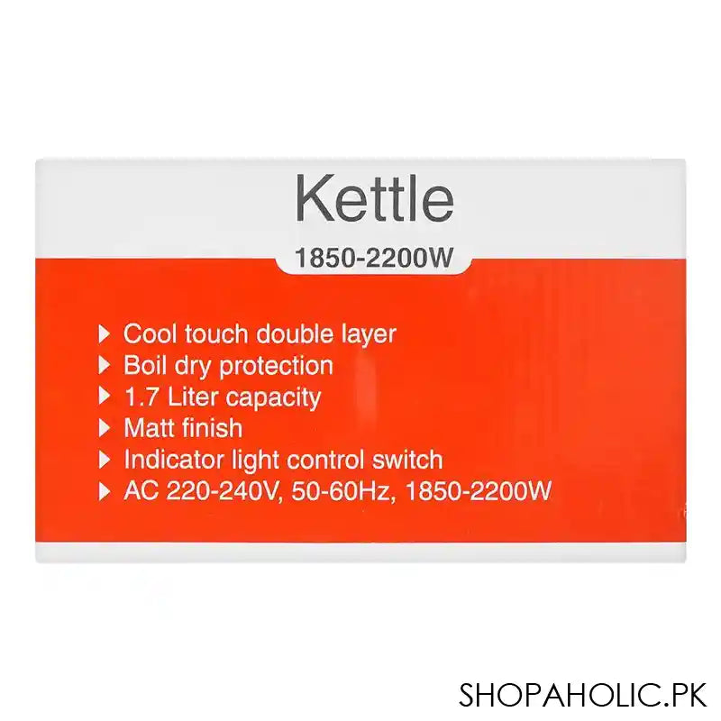 Nikai Kettle 1.7 Liter,1850-2200W, NK-820TI - Image 3