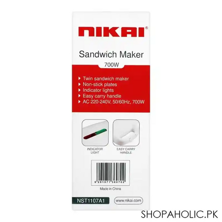 nikai sandwich maker, 700w, nst 1107a1 image2