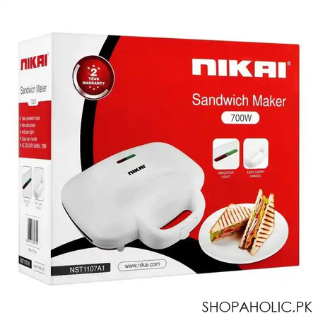 nikai sandwich maker, 700w, nst 1107a1 main image