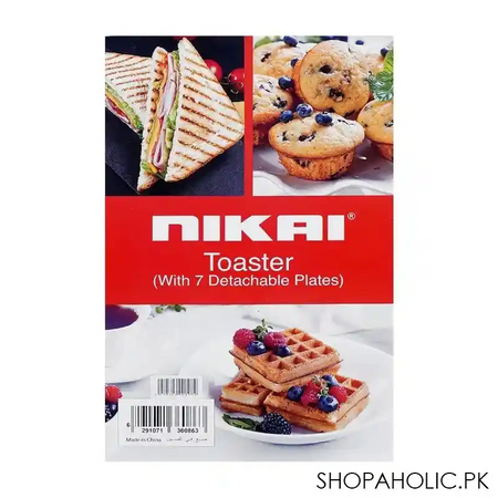 nikai toaster with 7 detachable plates, 750w, ngt 727d image3