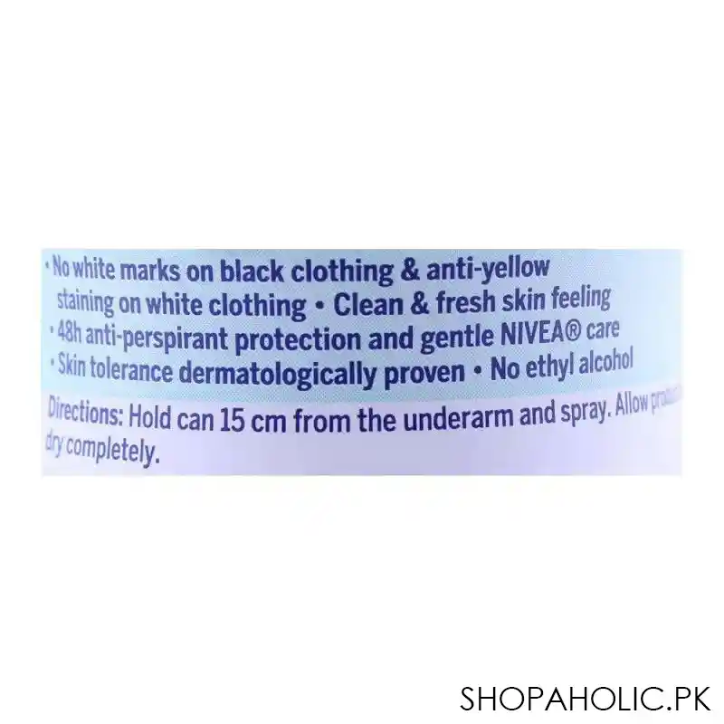 nivea 48h invisible anti perspirant deodorant spray, for black & white, 150ml image3