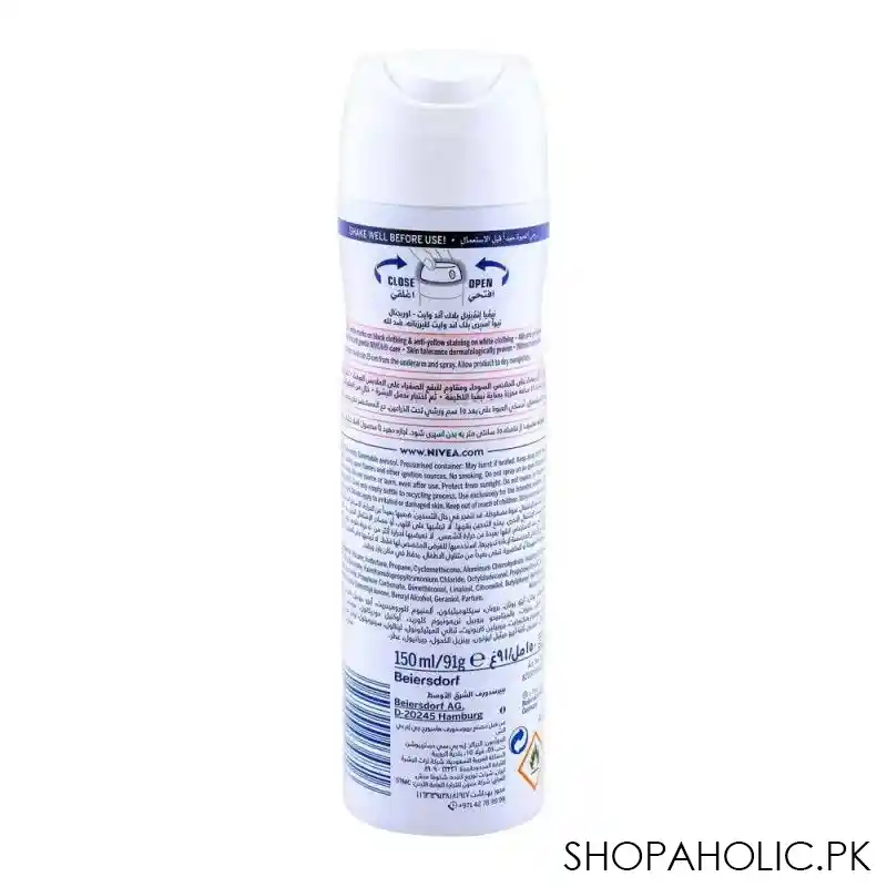 nivea 48h invisible original deodorant spray, for black & white, 150ml image2