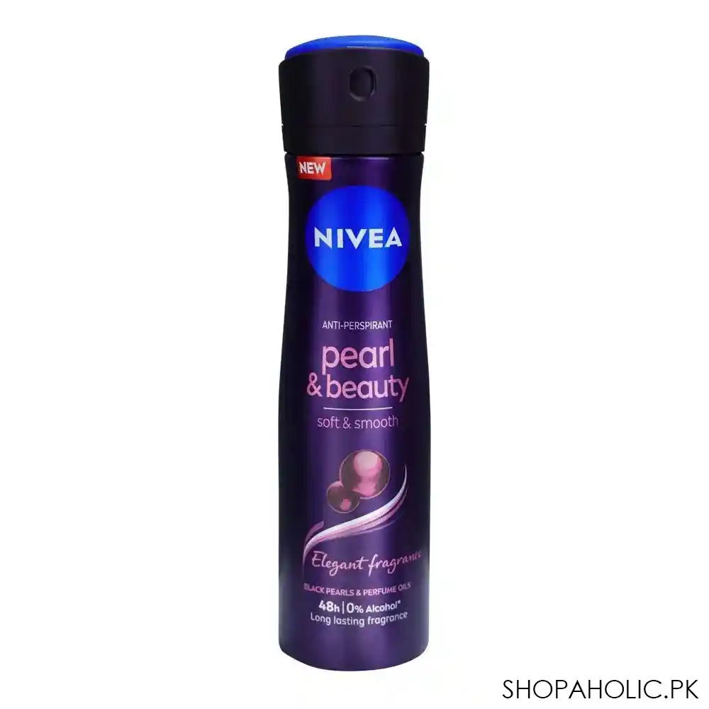 nivea 48h pearl & beauty soft & smooth anti perspirant body spray, for men, 150ml main image