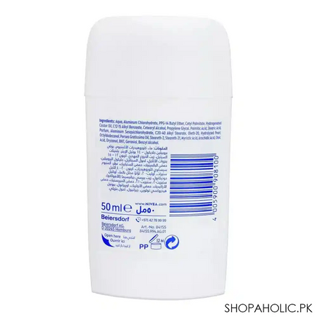 nivea anti perspirant soft smooth pearl & beauty deodorant stick, for women, 50ml image2