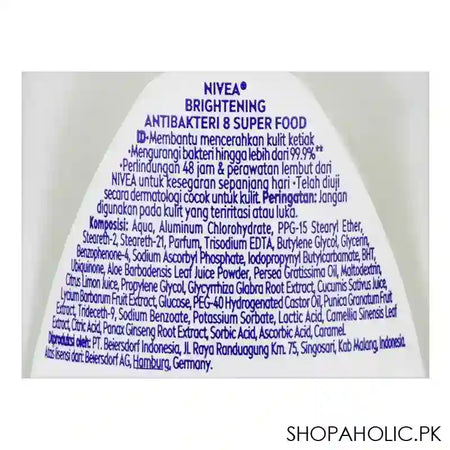 Nivea Brightening 8 Super Food Vitamin C Underarm Roll-On, 50ml - Image 3